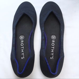 ROTHY’S THE FLAT Navy Birdseye  Sz. 8.5  (Fits 8)